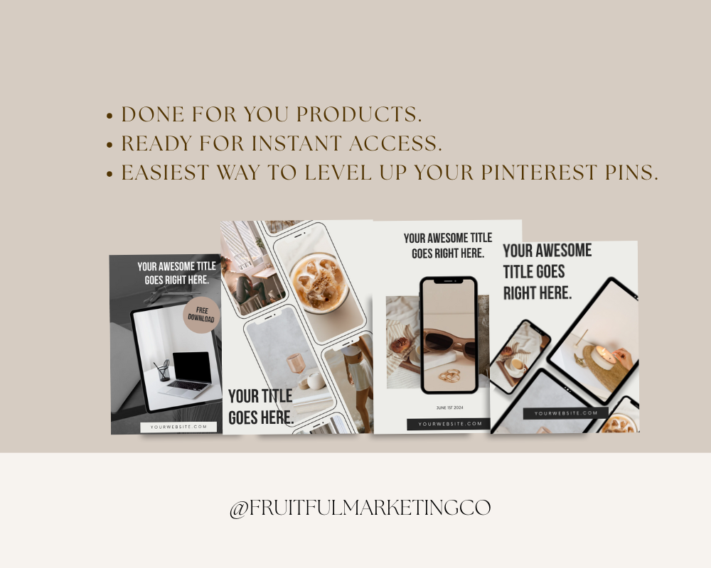 Templates Pack: Pinterest Pins