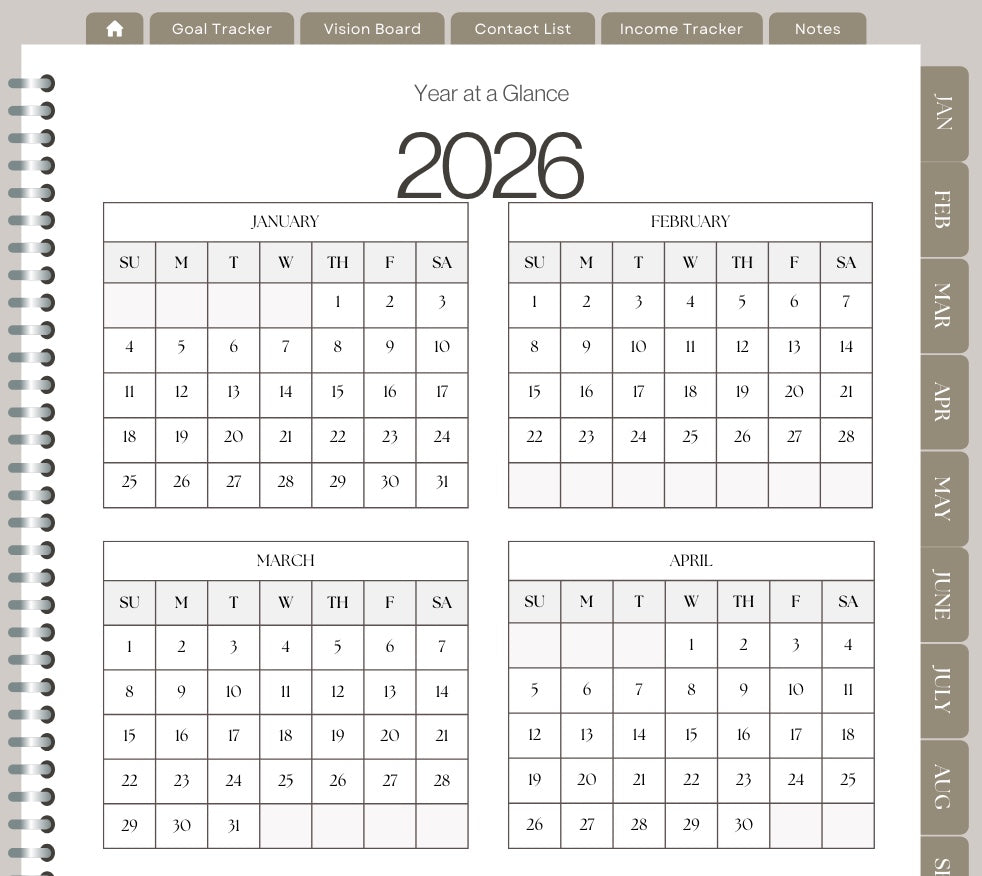 2026 Digital Planner